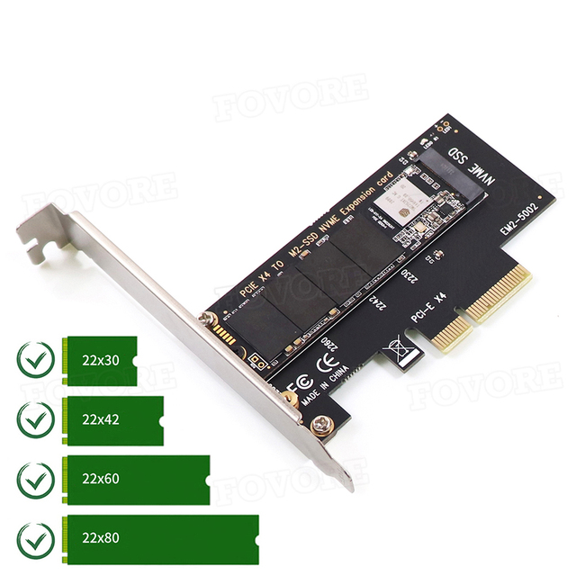 Adapter karty NVME M.2 do PCIe 3.0, wsparcie dla rozmiarów 2230, 2242, 2260, 2280 - Wianko - 4