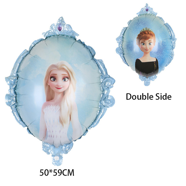 Balon foliowy Disney Frozen z postaciami Elsy, Olafa i księżniczką dla dziewczyny, idealny na Baby Shower i urodziny dzieci - Wianko - 4