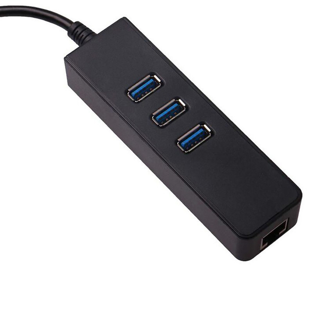 HUB USB 3.0 z 3 portami, adapter Gigabit Ethernet USB 3.1 typu C do RJ45 1000 mb/s - Wianko - 4