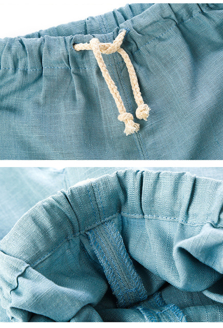 Dziecięce lniane spodnie wiosenno-letnie chłopięce i dziewczęce haremowe, materiał: bawełna+lniany (WT620) - Wianko - 9