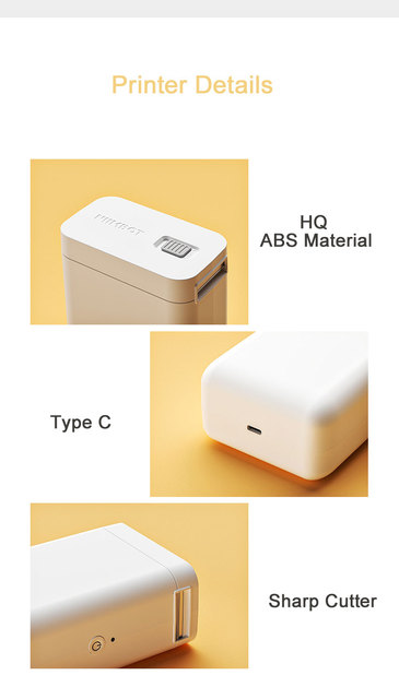 Przenośna termiczna drukarka etykiet Niimbot D101 D11 do użytku biurowego - Mini druk, bezużądłowa, kompatybilna z telefonem komórkowym - Wianko - 6