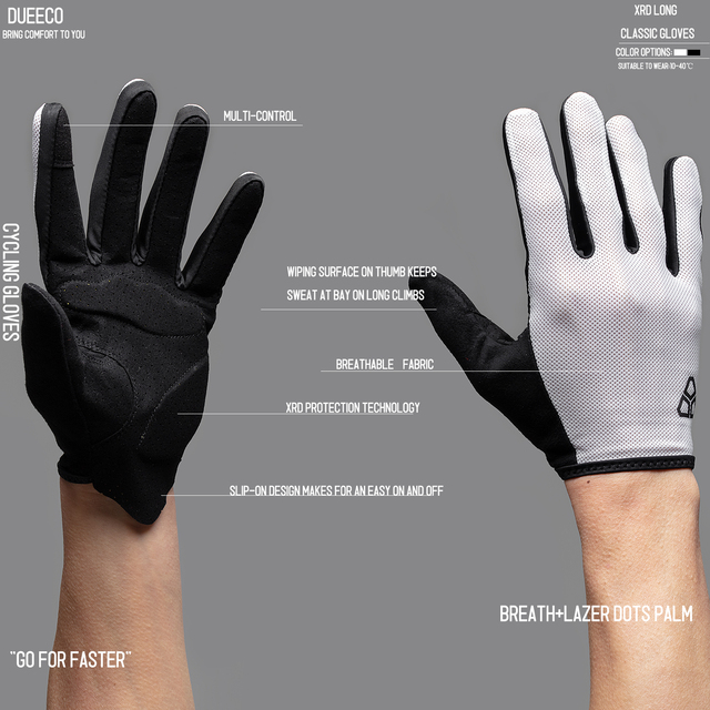 Pełne rękawiczki rowerowe z amortyzacją, ekranem dotykowym - unisex - Wianko - 2