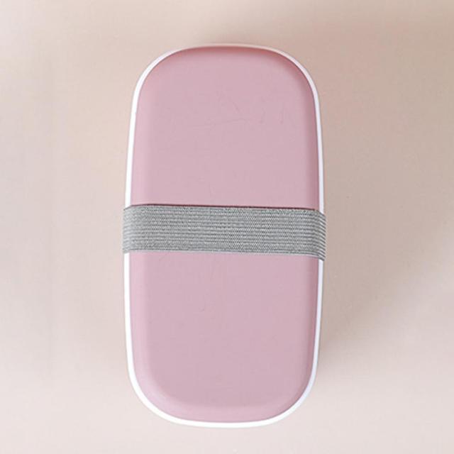 Pojemnik śniadaniowy Bento 2-warstwowy z przegródką, plastikowe pudełko do szkoły, Lunchbox - nowość - Wianko - 8