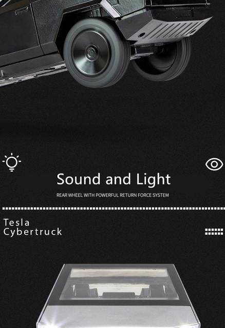 Nowy Model Samochodu Tesla Cybertruck Pickup 1/24 - Aluminiowy Diecast Metalowy - Zabawka Pojazd Terenowy dla Dzieci w Stylu Kolekcjonerskim - Wianko - 9