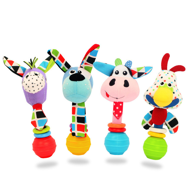 Grzechotki dla dzieci 0-12 miesięcy z wizualnym Grabem, szkoleniem zdolności manualnych i dzwonkami - pluszowe zabawki dla noworodków - Wianko - 17