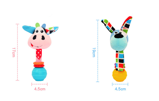 Grzechotki dla dzieci 0-12 miesięcy z wizualnym Grabem, szkoleniem zdolności manualnych i dzwonkami - pluszowe zabawki dla noworodków - Wianko - 30