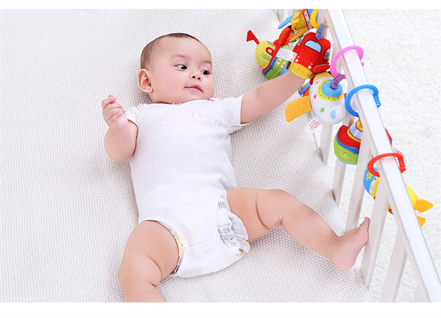 Grzechotki dla dzieci 0-12 miesięcy z wizualnym Grabem, szkoleniem zdolności manualnych i dzwonkami - pluszowe zabawki dla noworodków - Wianko - 3