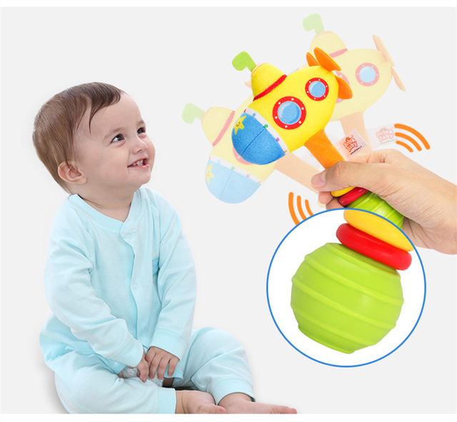 Grzechotki dla dzieci 0-12 miesięcy z wizualnym Grabem, szkoleniem zdolności manualnych i dzwonkami - pluszowe zabawki dla noworodków - Wianko - 6