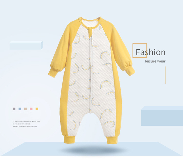 Nowy tytuł produktu: Śpiwory dziecięce jesień 2021 - wysoka jakość, bawełna, dziewczyna/piżamy chłopiec, odzież ciepła Romper dla niemowląt, kombinezon dla malucha 0-3 lat - Wianko - 1