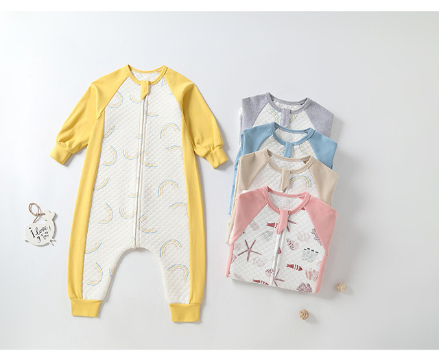 Nowy tytuł produktu: Śpiwory dziecięce jesień 2021 - wysoka jakość, bawełna, dziewczyna/piżamy chłopiec, odzież ciepła Romper dla niemowląt, kombinezon dla malucha 0-3 lat - Wianko - 16