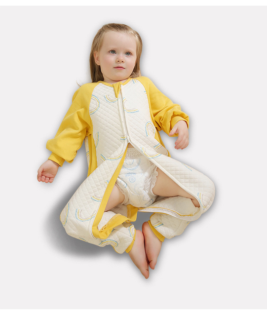 Nowy tytuł produktu: Śpiwory dziecięce jesień 2021 - wysoka jakość, bawełna, dziewczyna/piżamy chłopiec, odzież ciepła Romper dla niemowląt, kombinezon dla malucha 0-3 lat - Wianko - 3