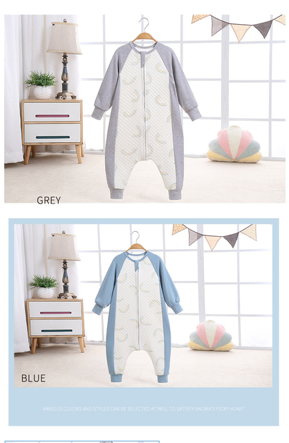 Nowy tytuł produktu: Śpiwory dziecięce jesień 2021 - wysoka jakość, bawełna, dziewczyna/piżamy chłopiec, odzież ciepła Romper dla niemowląt, kombinezon dla malucha 0-3 lat - Wianko - 14