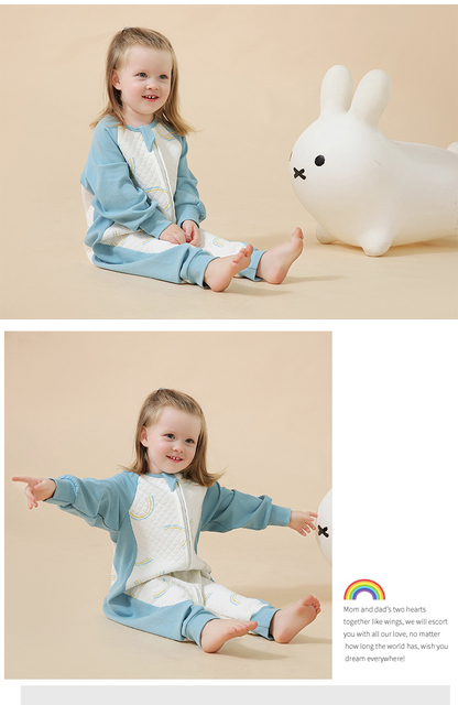 Nowy tytuł produktu: Śpiwory dziecięce jesień 2021 - wysoka jakość, bawełna, dziewczyna/piżamy chłopiec, odzież ciepła Romper dla niemowląt, kombinezon dla malucha 0-3 lat - Wianko - 10