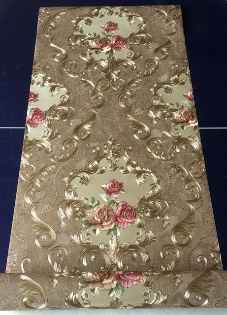 Tapeta z tkaniny w 3D z wytłaczanymi kwiatami - ozdoba ścienna do sypialni, salonu i TV, 10M - Wianko - 5