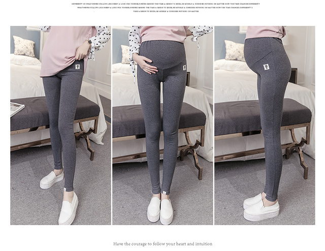 Aksamitne bawełniane spodnie legginsy na zimę dla kobiet w ciąży (4XL) - Wianko - 8