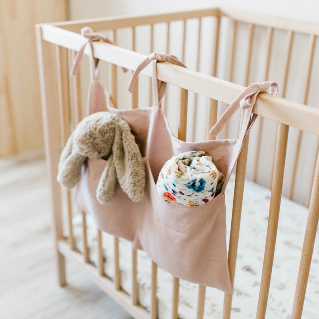 Torba do przechowywania pieluch i zabawek dla noworodka z organizatorem na pościel do łóżeczka, piętrowym łóżkiem szpitalnym i kieszeniami na książki - Wianko - 4