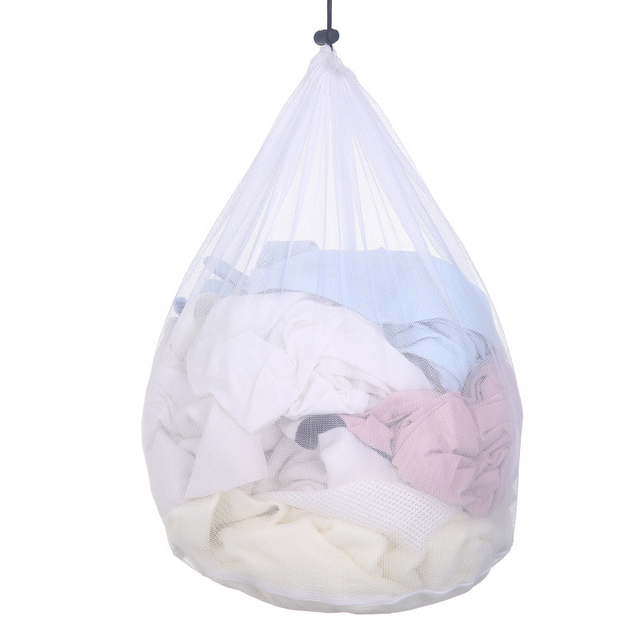 Biała torba do prania bielizny pończoch - woreczek na pranie biustonosza, wykonana z wysokiej jakości materiałów - Wianko - 8