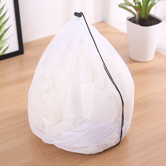Biała torba do prania bielizny pończoch - woreczek na pranie biustonosza, wykonana z wysokiej jakości materiałów - Wianko - 5