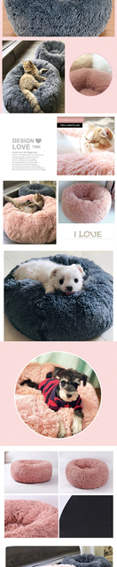 Miękkie legowisko dla psa - pączek Cuddler, zmywalne, pluszowe wnętrze, ciepłe łóżko na zimę, dla kota także - Wianko - 4
