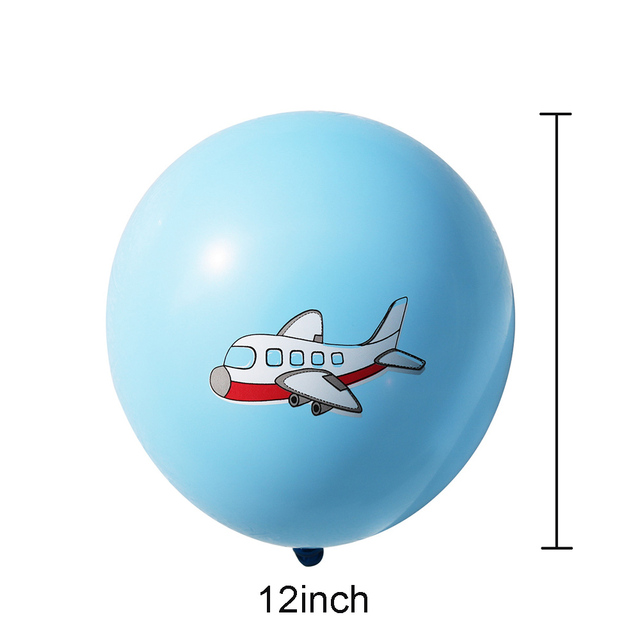 Dekoracja urodzinowa transport samochód samolot balony baner - pierwsze urodziny chłopiec - Wianko - 7