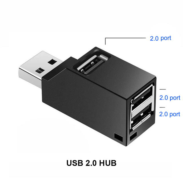 Kompaktowy hub 2.0/3.0 USB do rozszerzenia połączeń na PC, laptopie, Macbooku i smartfonach Huawei, Xiaomi - szybkie podłączenie dysku U i innych urządzeń - Wianko - 9