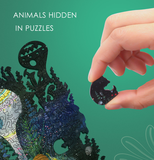 Drewniane Puzzle Jigsaw Wyspa Życia - Nieregularne i Trudne do Rozwiązania - Zabawka dla Dzieci i Dorosłych - Wianko - 4