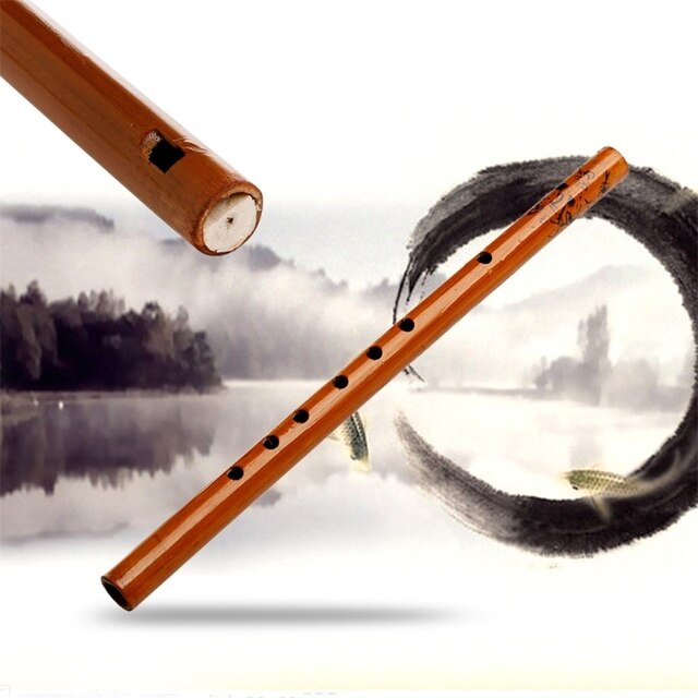 Tradycyjny 6-otworowy flet bambusowy - instrument muzyczny o naturalnym kolorze drewna U7EF - Wianko - 2