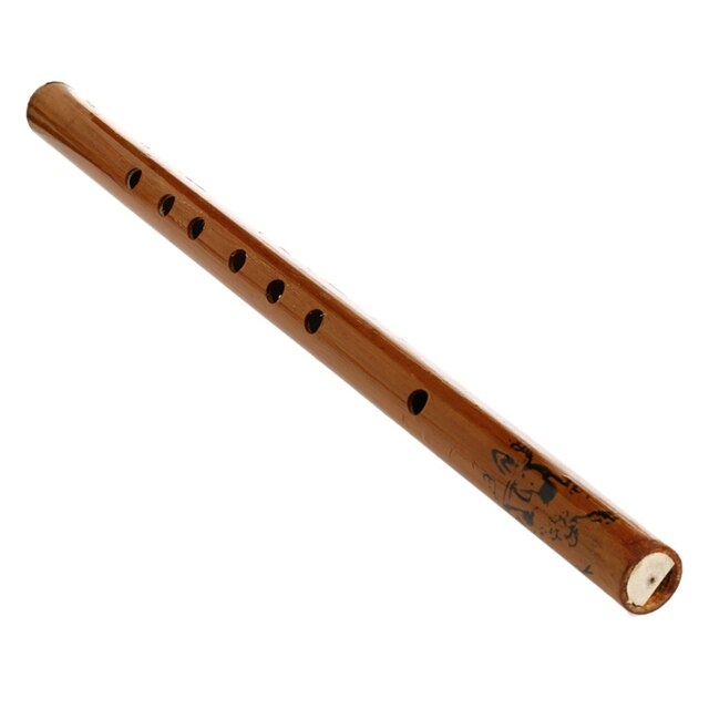 Tradycyjny 6-otworowy flet bambusowy - instrument muzyczny o naturalnym kolorze drewna U7EF - Wianko - 4
