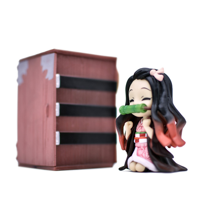 Figurka akcji Anime Kimetsu nie Yaiba - Kamado Nezuko w pudełku, rysowane PVC GK - Wianko - 5