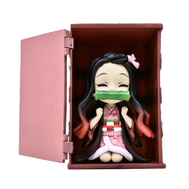 Figurka akcji Anime Kimetsu nie Yaiba - Kamado Nezuko w pudełku, rysowane PVC GK - Wianko - 4