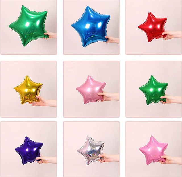Partia 20 foliowych balonów gwiazdkowych 5/10/18 cali - srebrno-złote, świetne na ślub, urodziny, dekorację, balony nadmuchiwane - Wianko - 6