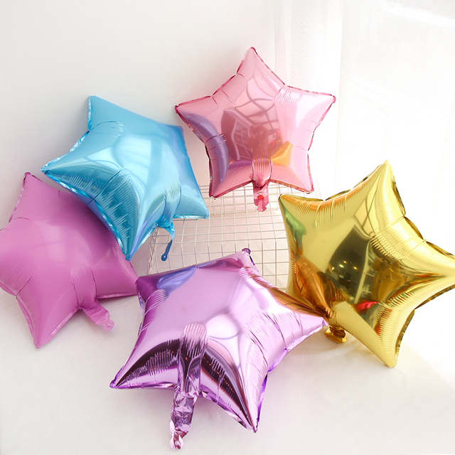 Partia 20 foliowych balonów gwiazdkowych 5/10/18 cali - srebrno-złote, świetne na ślub, urodziny, dekorację, balony nadmuchiwane - Wianko - 4