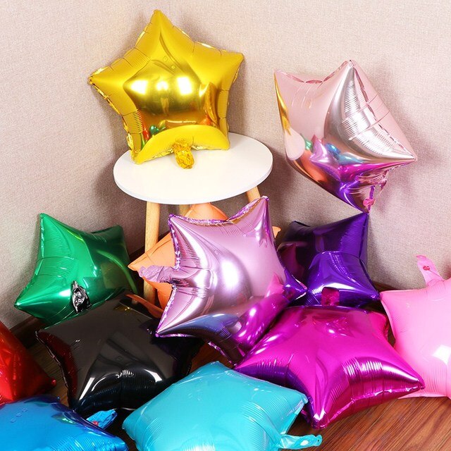 Partia 20 foliowych balonów gwiazdkowych 5/10/18 cali - srebrno-złote, świetne na ślub, urodziny, dekorację, balony nadmuchiwane - Wianko - 3