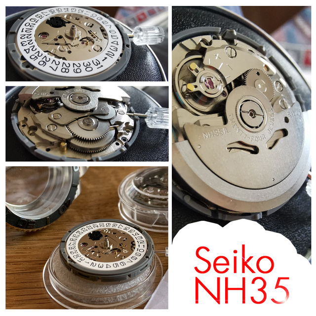 Japoński zegarek mechaniczny Seiko NH35 NH36 z 24 klejnotami i białą datą - Wianko - 9