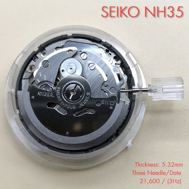 Japoński zegarek mechaniczny Seiko NH35 NH36 z 24 klejnotami i białą datą - Wianko - 5