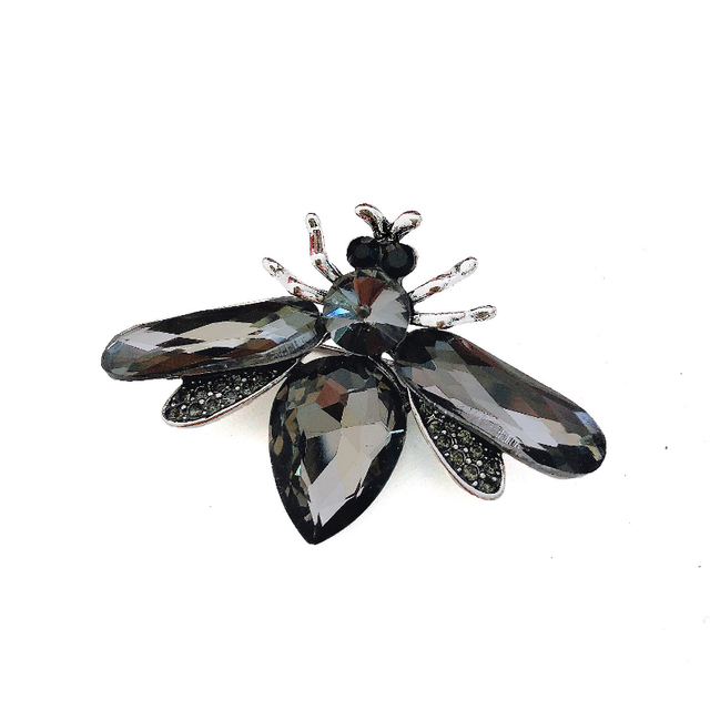Czarny kryształ - śliczna broszka pszczoła ćma Pin, złoty kolor, dla kobiet - Wianko - 11