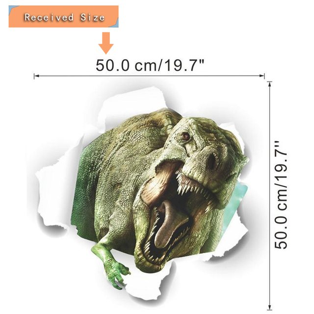 Naklejki ścienne dla pokoju dziecięcego - 3D las dinozaurów, PVC zwierzęta - Wianko - 8