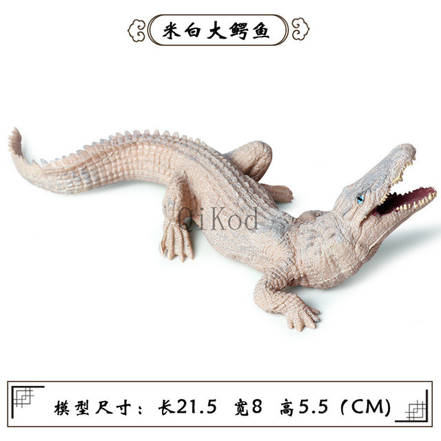 Figurka kolekcjonerska dzikiego krokodyla - symulacja rysunku, miękka zabawka z gumy dla dzieci - Wianko - 9