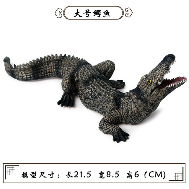 Figurka kolekcjonerska dzikiego krokodyla - symulacja rysunku, miękka zabawka z gumy dla dzieci - Wianko - 8