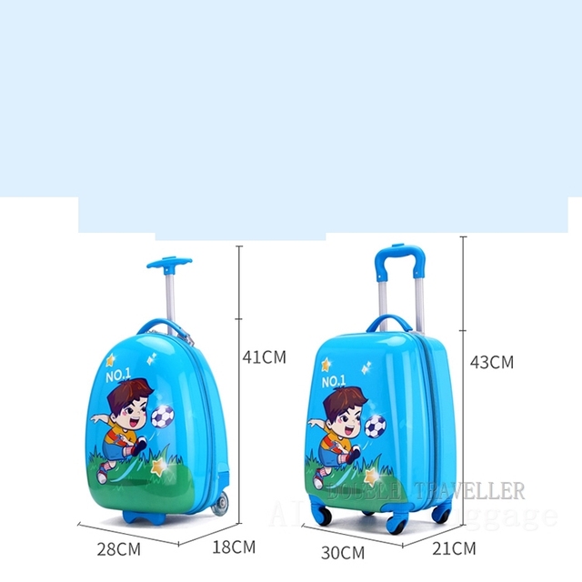 2021 Nowa walizka na kółkach dla dzieci z kreskówek, 16-18 calowa kabina - Wianko - 5