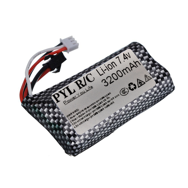 Bateria Lipo 7.4V 3200mAh do WPL MN99S D90 U12A S033g Q1 H101 - 18650 z SM RC Samochody, Drony - Części i akcesoria - Wianko - 1