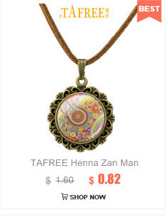 Kolczyki kobiety TAFREE Mandala Henna OM Symbol zen retro indie biżuteria szklaną kopułą (HN441) - Wianko - 6