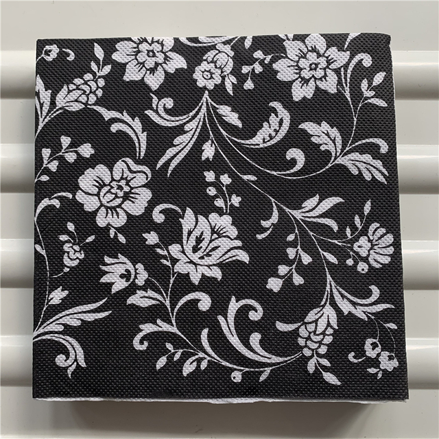 Vintage serwetki decoupage kwiaty czarno-białe na imprezę - 20 szt - Wianko - 30