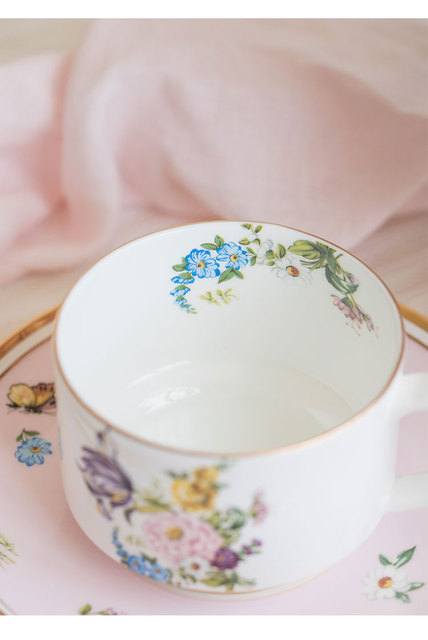 Kubek do herbaty i kawy EECAMAIL Ceramic English Afternoon - styl europejski, wykonanie z delikatnej porcelany kostnej, luksusowe wykonanie - Wianko - 8