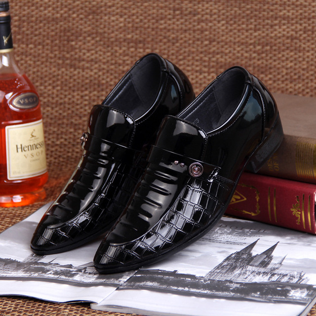 Eleganckie męskie buty wizytowe oxford slip-on czarne - Wianko - 5