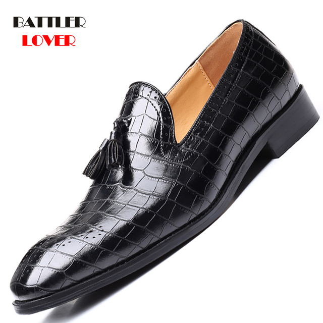 Eleganckie męskie buty wizytowe oxford slip-on czarne - Wianko - 14