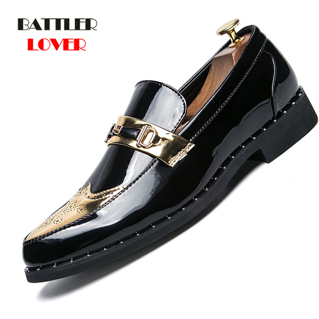 Eleganckie męskie buty wizytowe oxford slip-on czarne - Wianko - 52