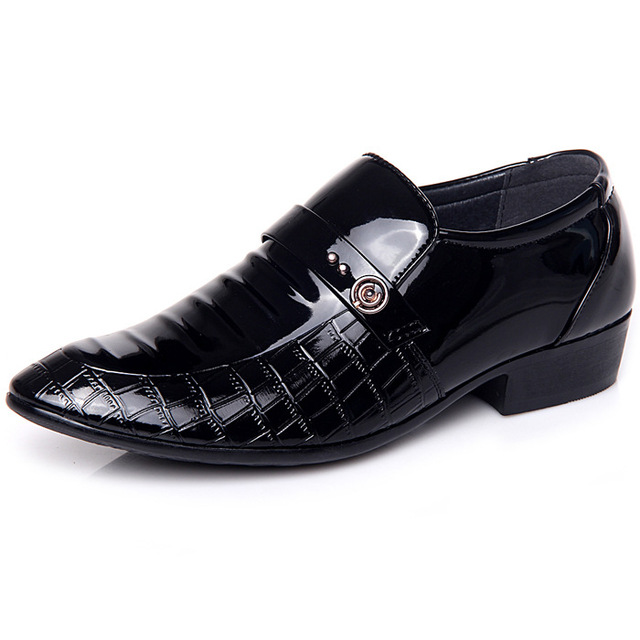 Eleganckie męskie buty wizytowe oxford slip-on czarne - Wianko - 4