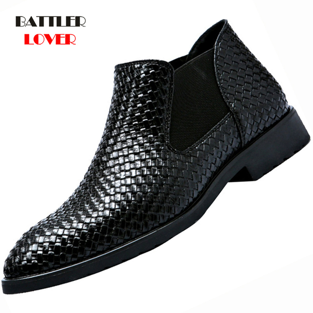 Eleganckie męskie buty wizytowe oxford slip-on czarne - Wianko - 67