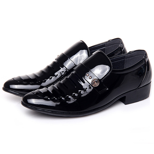 Eleganckie męskie buty wizytowe oxford slip-on czarne - Wianko - 3